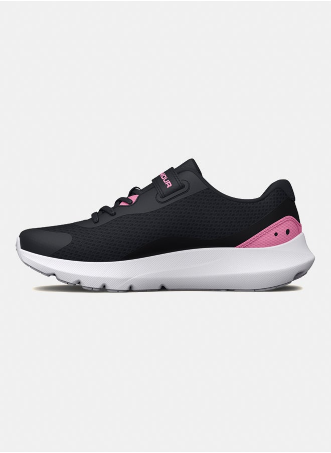 UNDER ARMOUR - Girls' Pre-School Surge 3 AC Running Shoes - Image 1