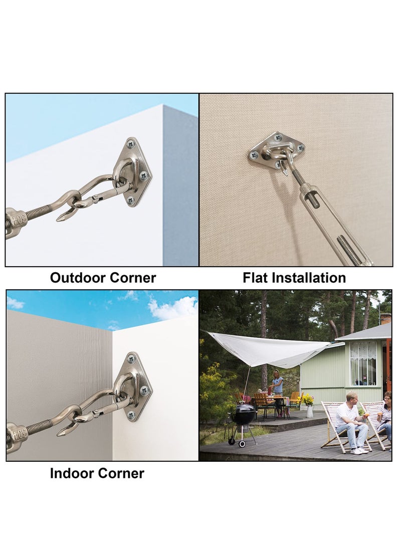 SYOSI Shade Sail Hardware Kit 6 inch for Triangle Rectangle Sun Shade Sail Installation, 304 Grade Stainless for Garden Outdoors, 80 Pcs - Image 4