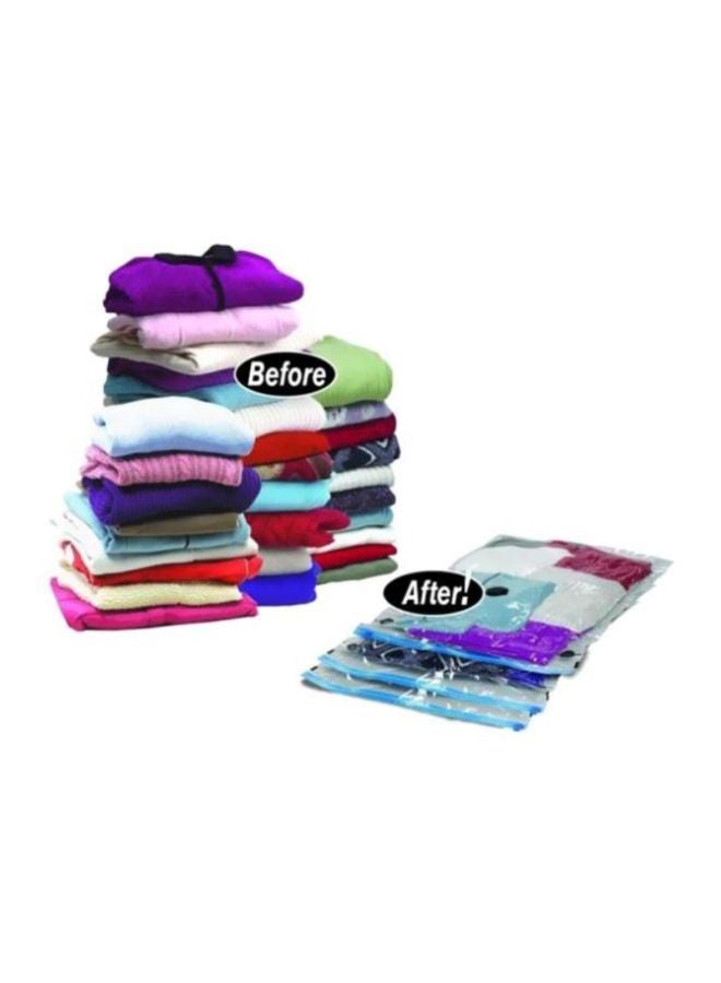 6-Piece Vacuum Storage Bag Set Clear/Blue 60x80cm - Image 3