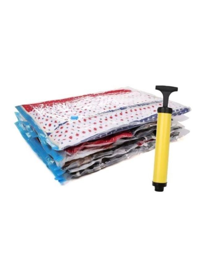 6-Piece Vacuum Storage Bag Set Clear/Blue 60x80cm - Image 2