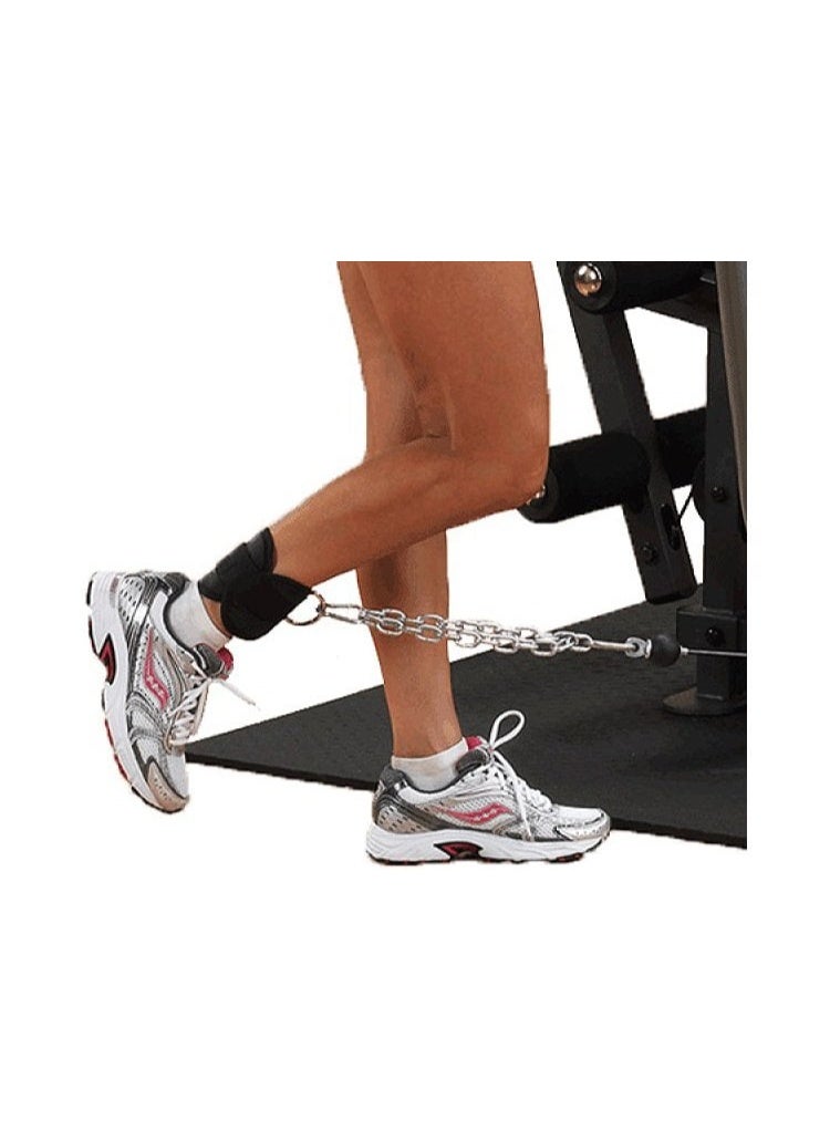 Body Solid Fitness Padded Ankle Straps for Cable Machines for Kickbacks Black - Image 2