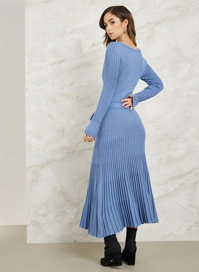 Styli Ribbed Knit Dress