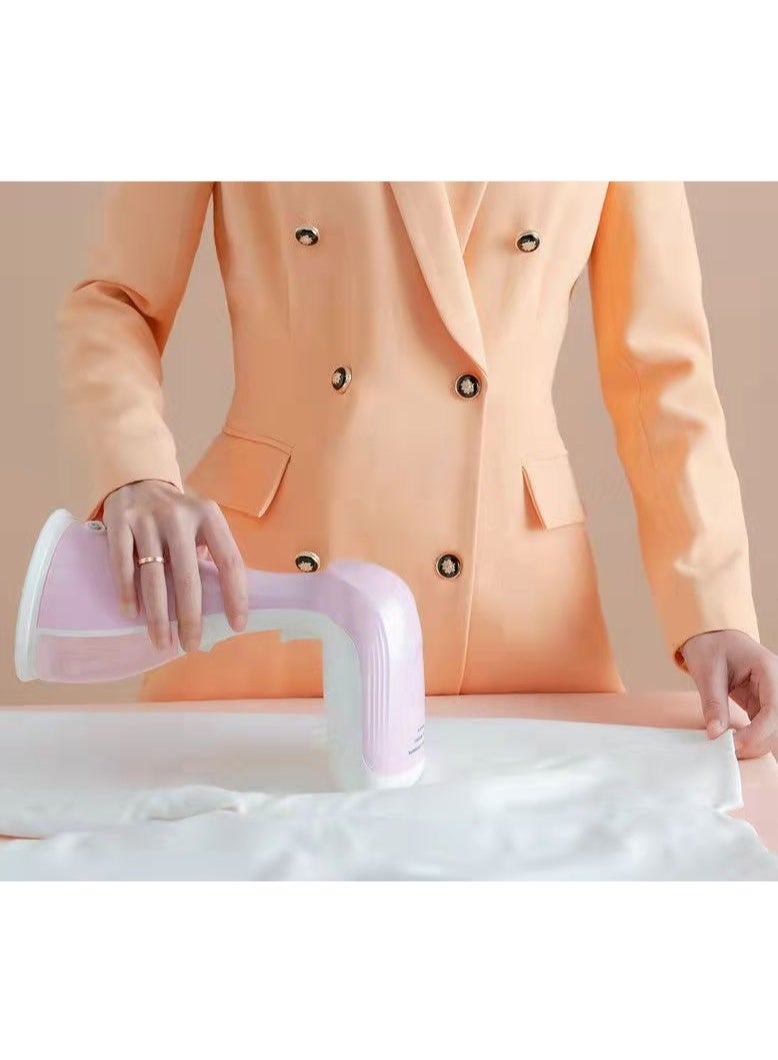 Garment Steamer Iron,High-Power Handheld Garment Steamer Clothes Steamer Portable Steam Iron 30s Fast Heat-up Ironing Wrinkle Remover -1500W 300ML Pink  - Image 2