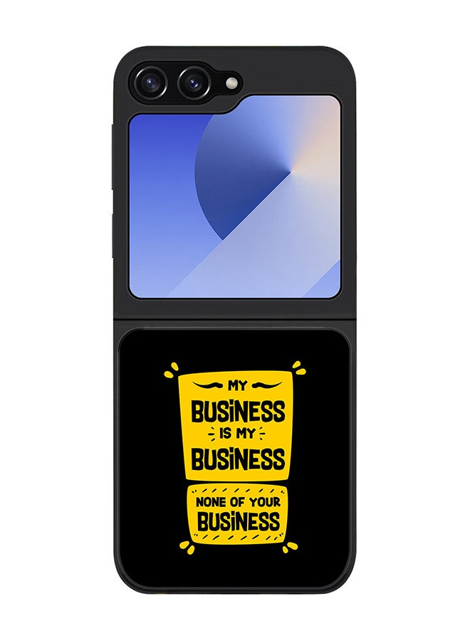 Stylizedd Rugged Black edge case for Samsung Galaxy Z Flip7 FE, Slim fit Soft Case Flexible Rubber Edges Anti Drop TPU Gel Thin Cover -  My business - Image 1