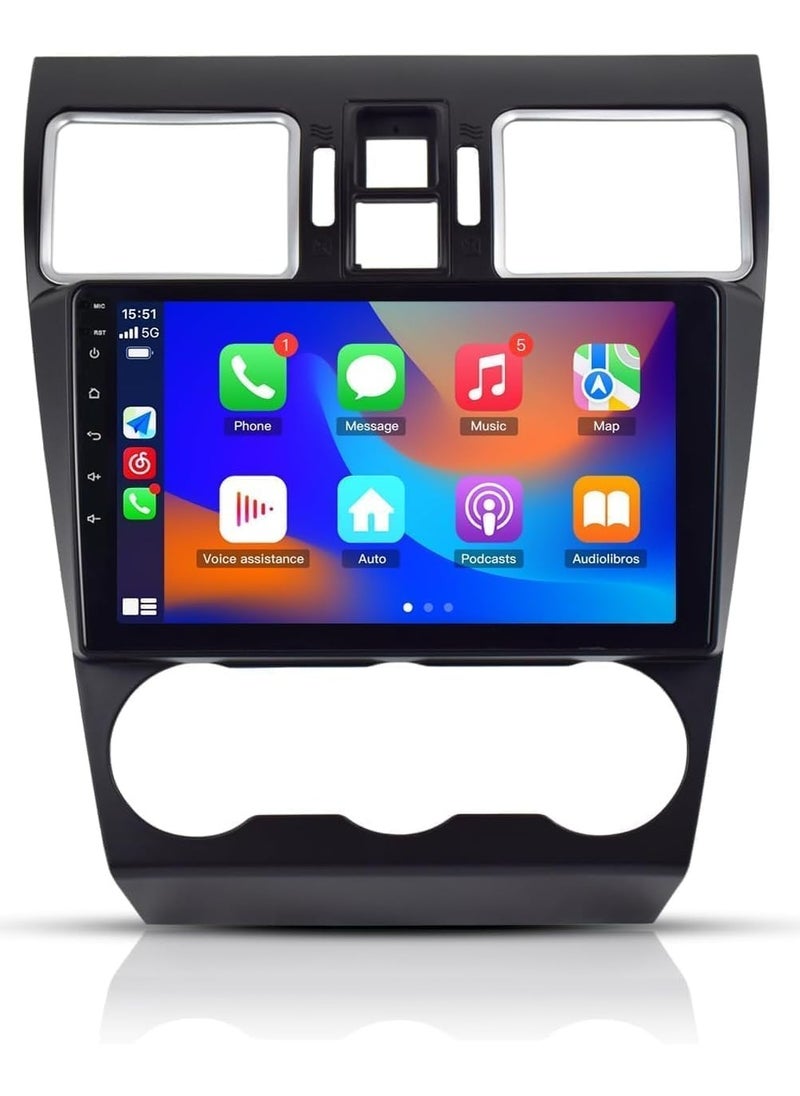 SHEZA STAR Android Car Stereo for Subaru Forester 4 WRX SJ XV 2015-2017 4GB RAM 32GB ROM Support Carplay, M-Link Wi-Fi BT, Radio GPS, 9 Inch IPS Touch Screen with AHD Camera Included  - Image 1