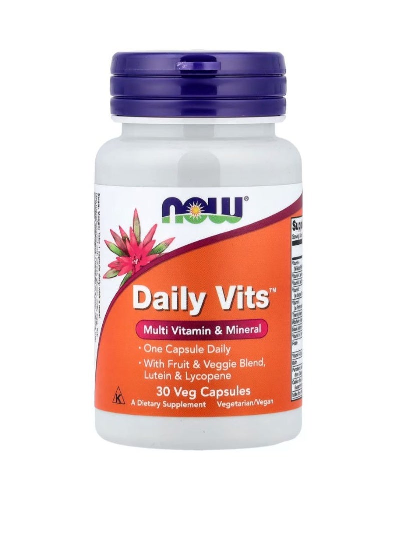 Now Daily Vits 30 VegeCapsules - Image 1