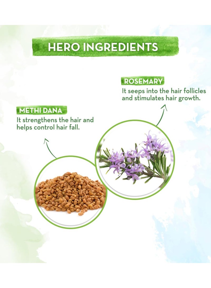 Mama Earth Rosemary Anti-Hair Fall Shampoo with Rosemary & Methi Dana for Reducing Hair Loss & Breakage | Gives up to 94% Stronger Hair | Up to 93% Less Hair Fall |Sulphate Free Shampoo |For Men and Women | 600 ml - Image 4