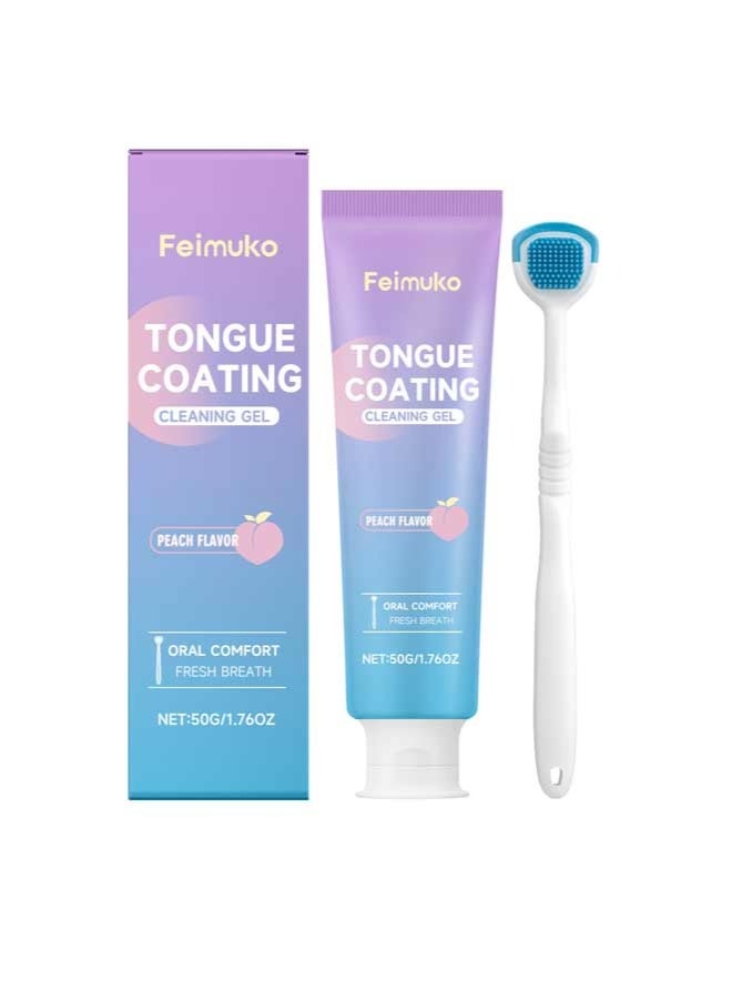Feimuko Tongue Cleaner Gel – Fresh Breath Oral Care Gel for Bad Breath & Halitosis, Tongue Scraper Gel for Daily Oral Hygiene - Image 1