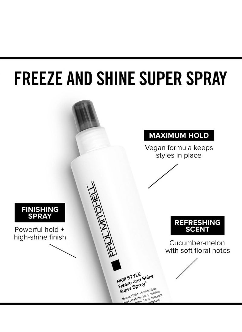 Paul Mitchell Paul Mitchell Freeze and Shine Super Hairspray, Maximum Hold, Shiny Finish Hairspray, For Coarse Hair  - Image 2