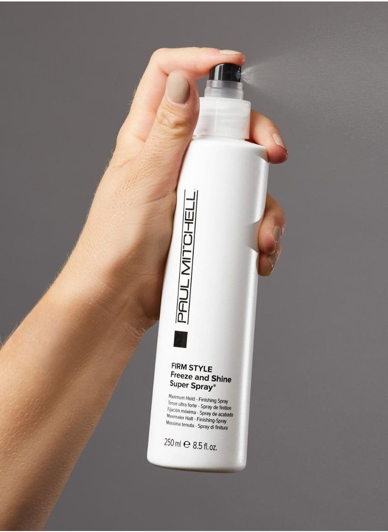Paul Mitchell Paul Mitchell Freeze and Shine Super Hairspray, Maximum Hold, Shiny Finish Hairspray, For Coarse Hair  - Image 3