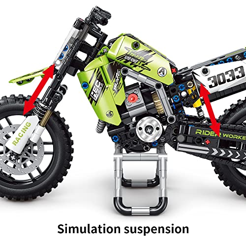 Mesiondy Motorcycle Toy Building Blocks Kit,Stem Bricks Sets,Toys for Boys & Adults,Build A Model Motorcycle, (476 Pieces)……… - Image 3