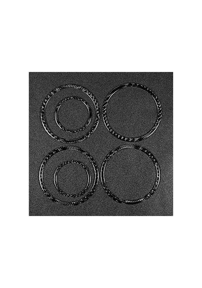 Vuzmode Carbon Fiber Car Door Audio Speaker Trim Rings - Image 2