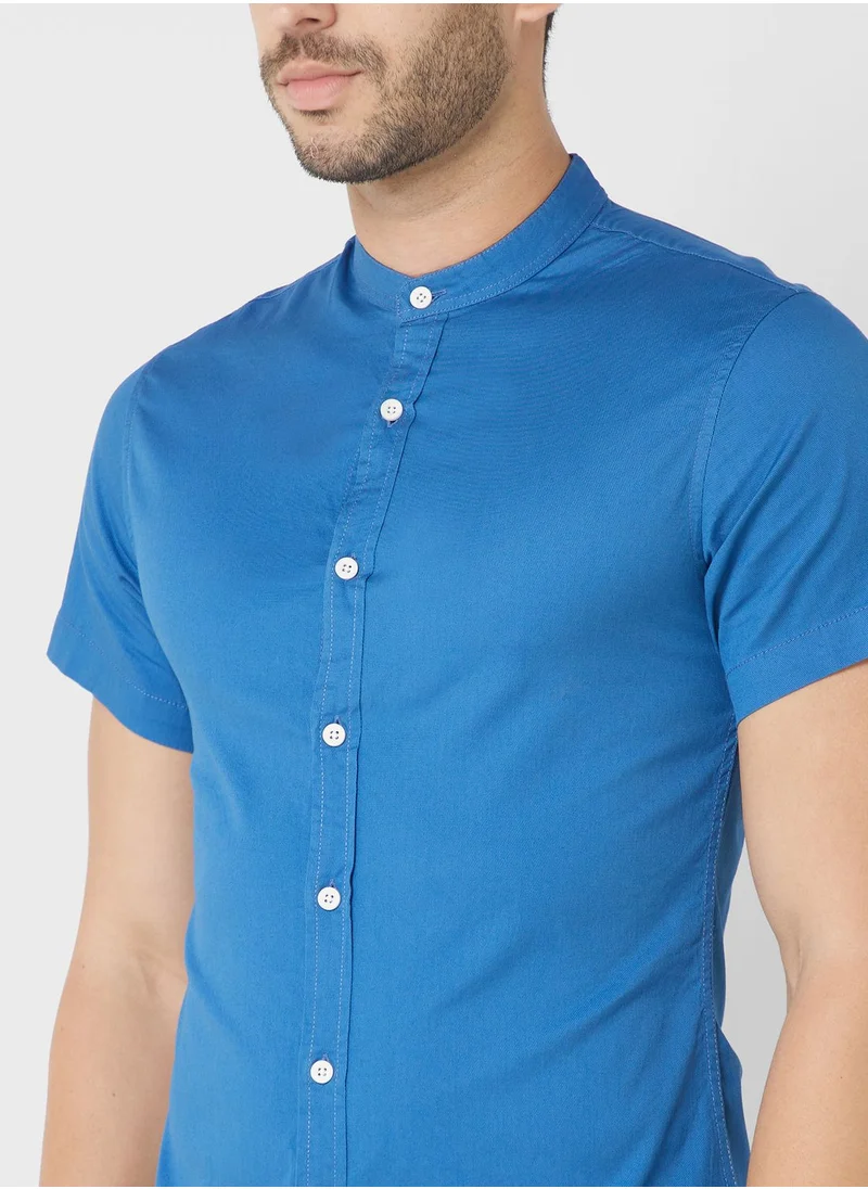 Seventy Five Skinny Fit Half Sleeve Shirt