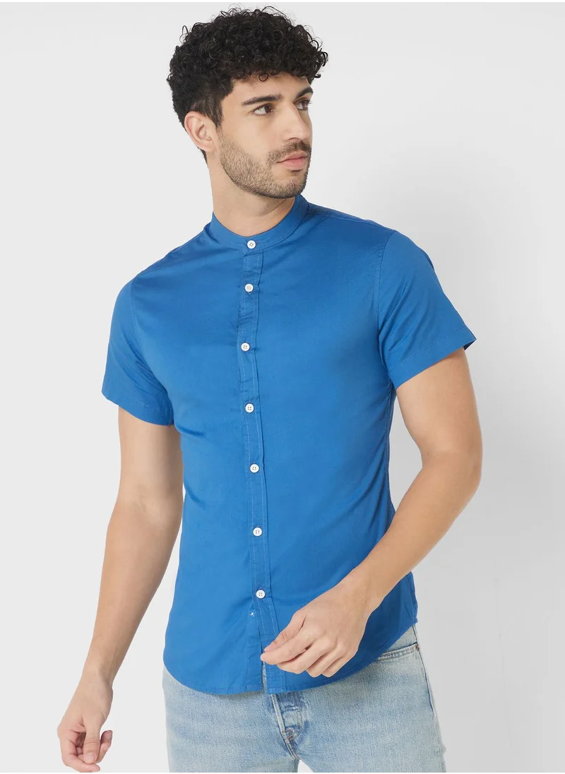 Seventy Five Skinny Fit Half Sleeve Shirt