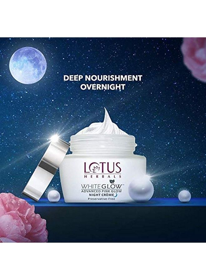 LOTUS HERBALS Whiteglow Advanced Pink Glow Night Cream ; Intense Hydration ; Preservative Free ; For All Skin Types ; 50G  - Image 4