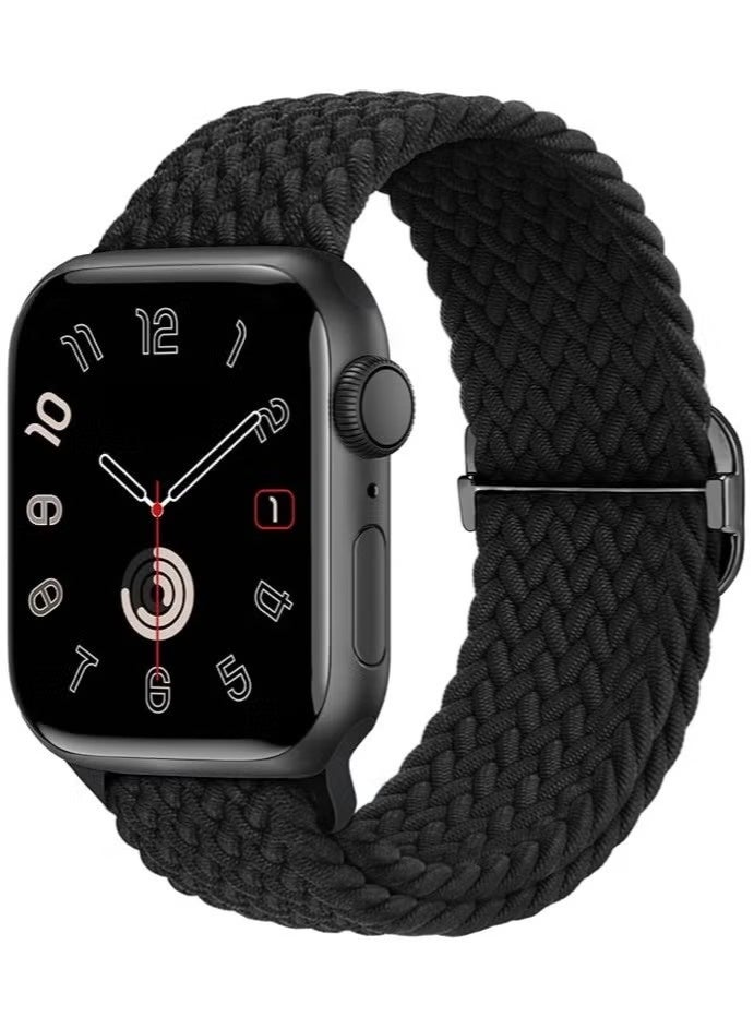 Braided Stretchy Strap Compatible for Apple Watch Band 38mm 40mm 41mm 42mm Elastic Nylon Sport Strap Wristband for Compatibility iWatch Series 11/10/9/8/7/6/5/4/SE/SE1/SE2 - Image 1