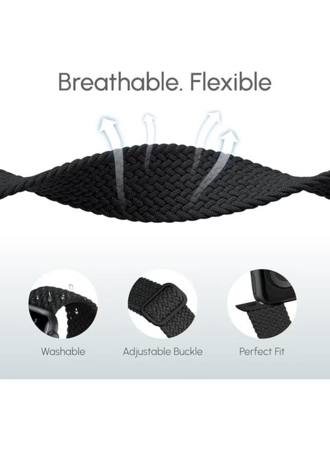 Braided Stretchy Strap Compatible for Apple Watch Band 38mm 40mm 41mm 42mm Elastic Nylon Sport Strap Wristband for Compatibility iWatch Series 11/10/9/8/7/6/5/4/SE/SE1/SE2 - Image 3