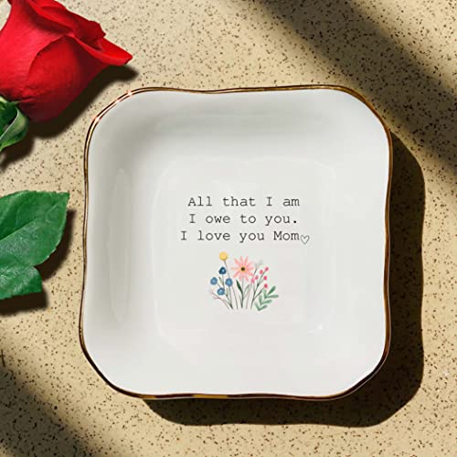BAT TRANG Ceramic Jewelry Dish, Mother of The Bride Wedding Gift, Bridal Shower Gift, Gifts for Mom from Bride, Mom Gift, Birthday Gift, (All That I am) - Image 2