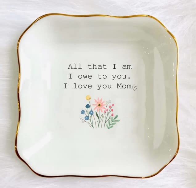 BAT TRANG Ceramic Jewelry Dish, Mother of The Bride Wedding Gift, Bridal Shower Gift, Gifts for Mom from Bride, Mom Gift, Birthday Gift, (All That I am) - Image 3