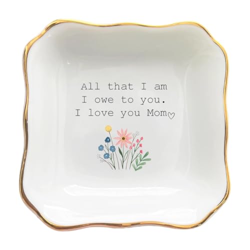 BAT TRANG Ceramic Jewelry Dish, Mother of The Bride Wedding Gift, Bridal Shower Gift, Gifts for Mom from Bride, Mom Gift, Birthday Gift, (All That I am) - Image 1