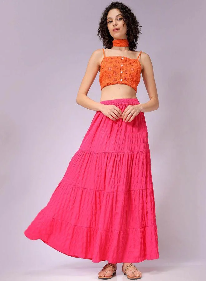 مرفوعة Women Flared Pink Skirt