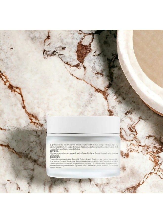 N Plus Professional Day Cream, With Niacinamide and Argan Oil, Improves Uneven Skin Tone With SPF 20, 50G - Image 3