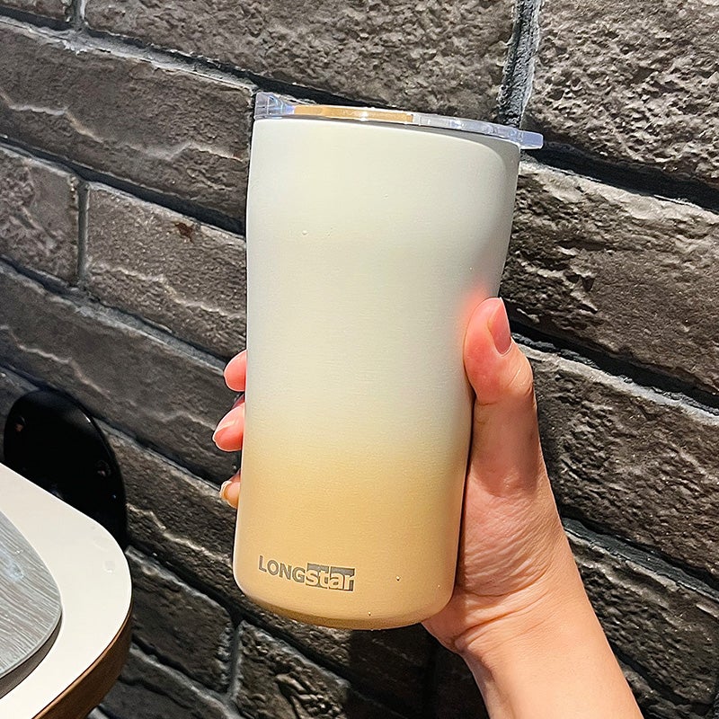 Random Color Coffee Cup, 304 Stainless Steel Heat & Cold Retention Daily Use Cup - Image 3