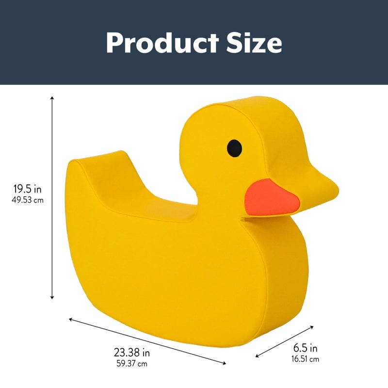 Children's Factory Disco The Duck Rocker, Yellow Foam Kids Stool, Toddler Soft Seating Chair for Daycare, Preschool and Home, Lightweight and Easy to Clean, Little Explorers Collection - Image 2