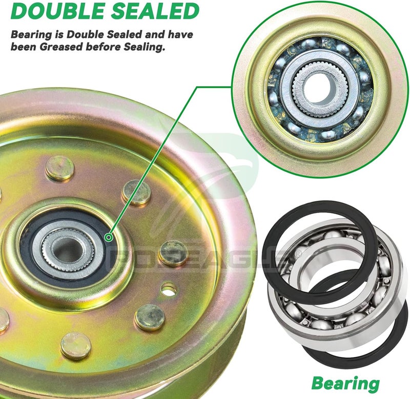 POSEAGLE 3 Pack 756-04129b Idler Pulley 4.25 Replace Troy Bilt Pulley 753-08171 Idler Pulley kit Cub Cadet 756-04129b Cub Cadet 756-04129 Idler Pulley MTD 756-04129 Pulley 956-04129 Pulley, 753-08068 - Image 5