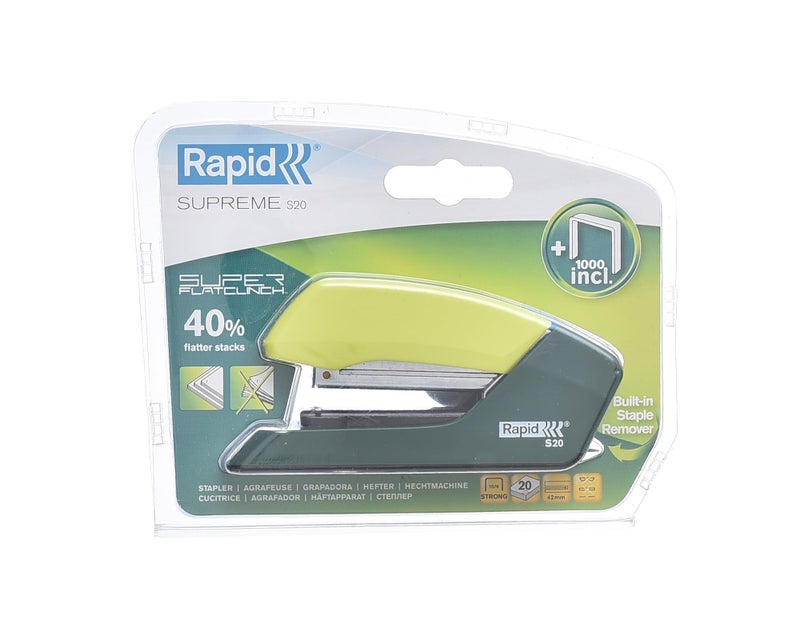 Rapid 24141711-721-722-720 S20 Office Stapler with 20 Sheets Capacity Ensuring Long-Term Reliability And Performance In Any Office Environment