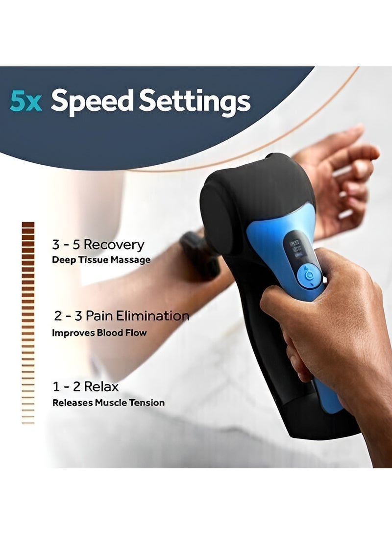 CHIROGUN PERCUSSION MASSAGE GUN RECHARGEABLE 17 HEADS 4 SPEEDS - Image 3