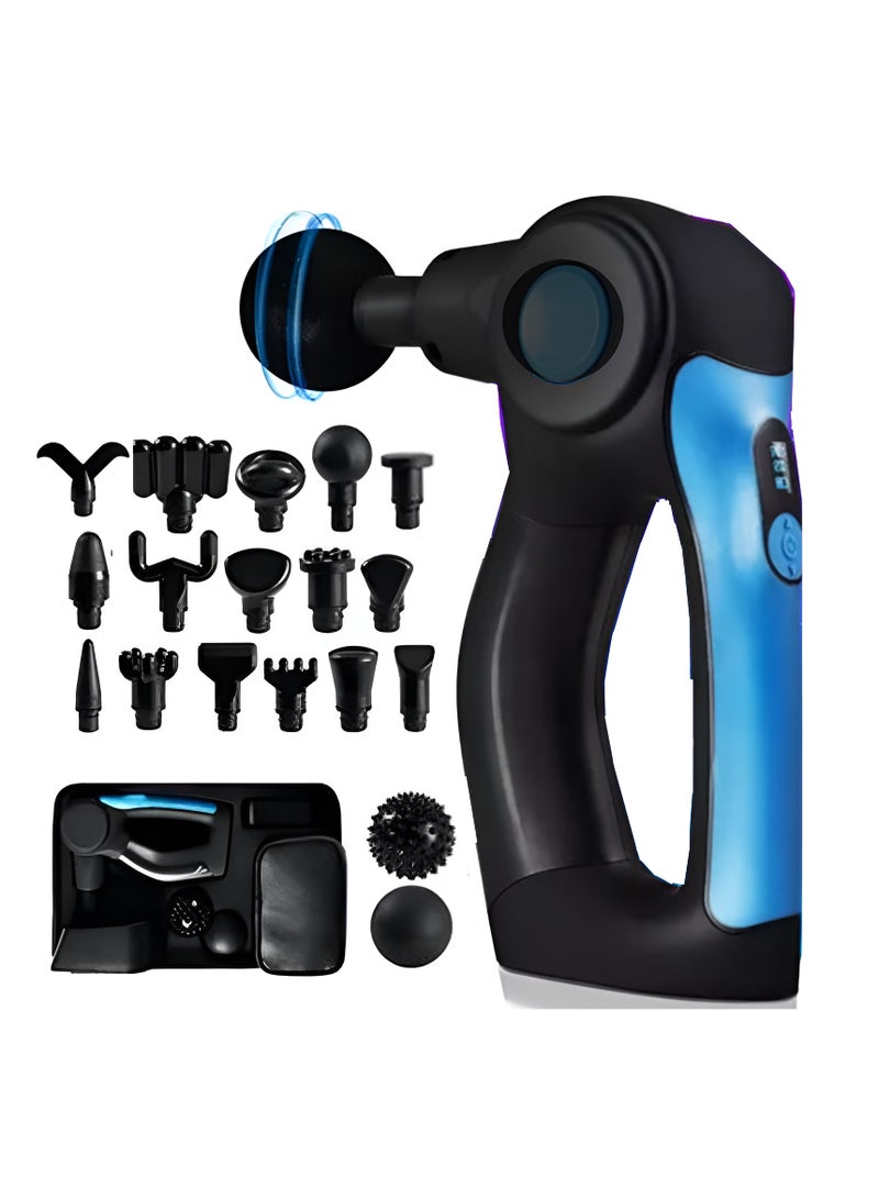CHIROGUN PERCUSSION MASSAGE GUN RECHARGEABLE 17 HEADS 4 SPEEDS - Image 1