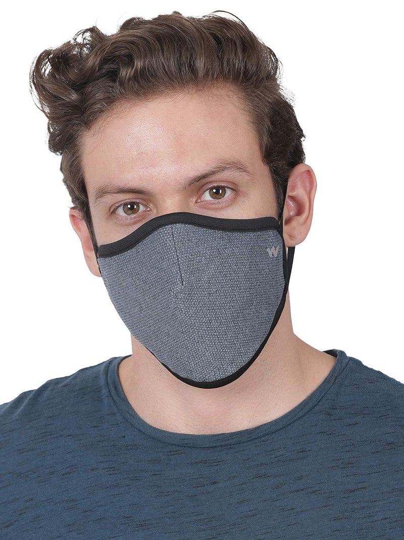 Wildcraft SUPERMASK W95+ Reusable Outdoor Respirator 2P : POINTEL : GRY_DARK : S - Image 2