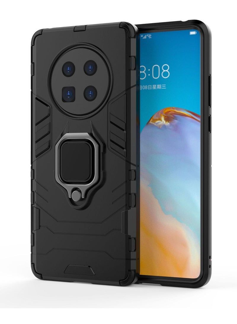 Black Protective Cover With Ring Bracket For Huawei - Image 1