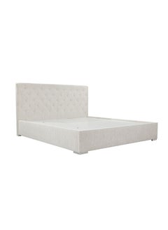 DANUBE HOME Austin 4Pieces Bedroom Set - 150 X 200 Modern Design Wooden Bedroom Set Furniture Upholstered Queen Bed And Nightstand Dresser And Mirror - Beige/White/Light Oak  - Image 3