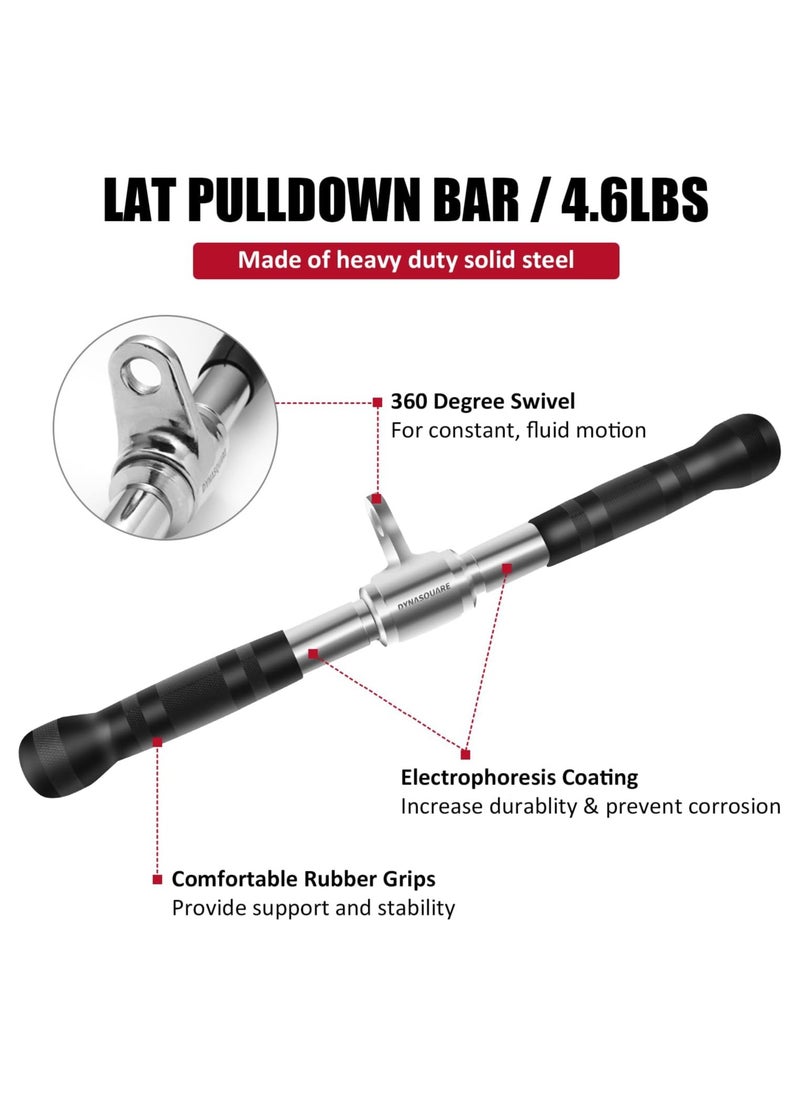 Generic Tricep Press Down Cable Machine Attachment, LAT Pulldown Attachments, Home Gym Accessories, Double D Handle, V-Shaped Bar, Tricep Rope, Pull Down Straight Bar  - Image 3