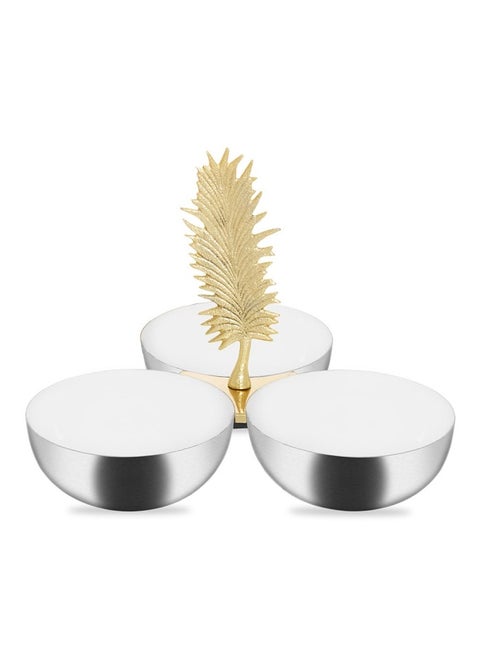 Ivy Ss Bowl 25X25X5Cm Crm/Gl