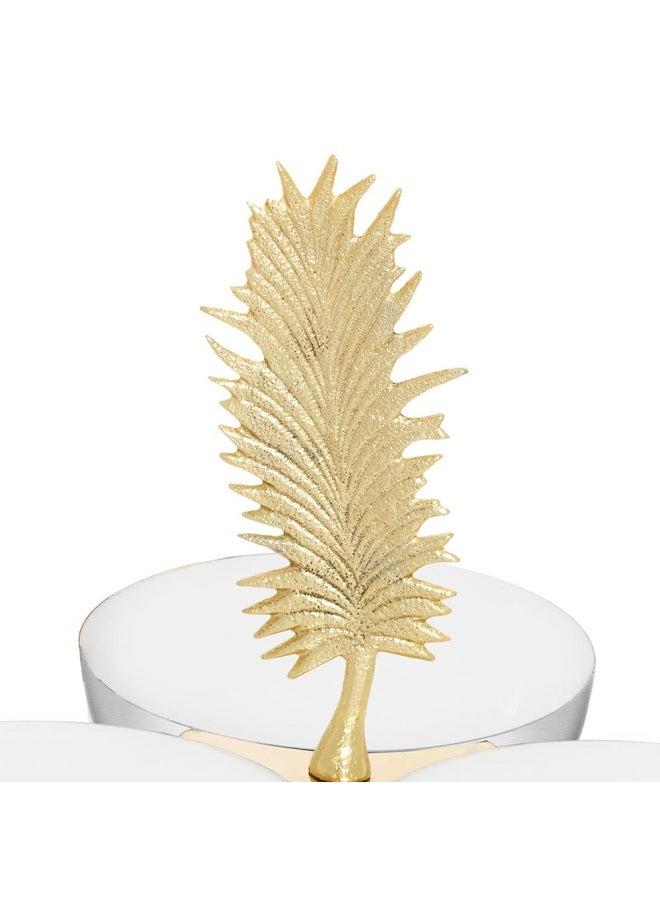 homes r us - Ivy Ss Bowl 25X25X5Cm Crm/Gl - Image 1