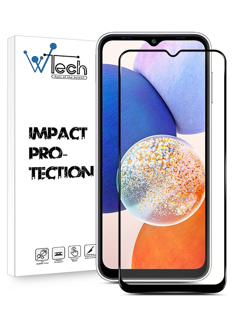 Wtech Samsung Galaxy A14 5G Premium E2E Full Glue Tempered Glass Edge to Edge Premium 9H Screen Protector (MSGECN) - Clear - Image 1