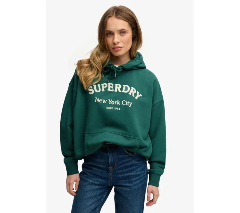 سوبر دراي Luxe Casual Emb Relaxed Hood