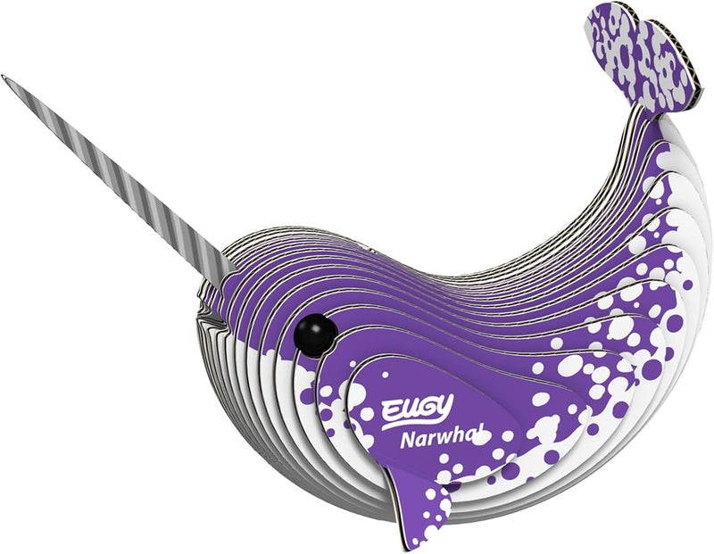 EUGY 033 Narwhal Eco-Friendly 3D Paper Puzzle [New Seal] - Image 1