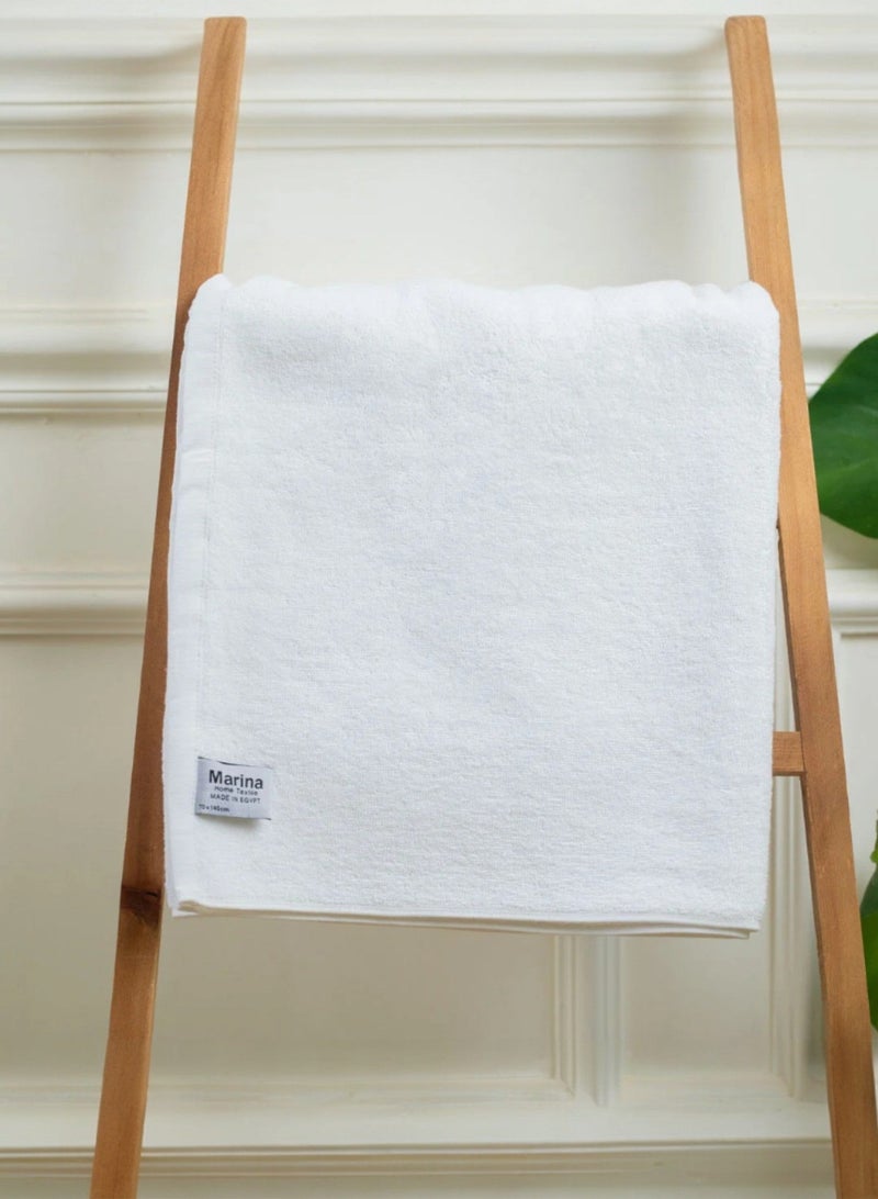 NADAV Marina Hotel Towel – Premium Cotton, White, 70×140 cm - Image 1