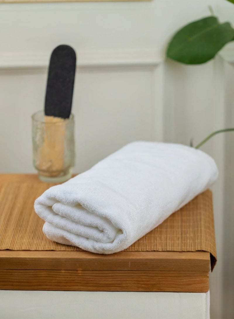 NADAV Marina Hotel Towel – Premium Cotton, White, 70×140 cm - Image 2