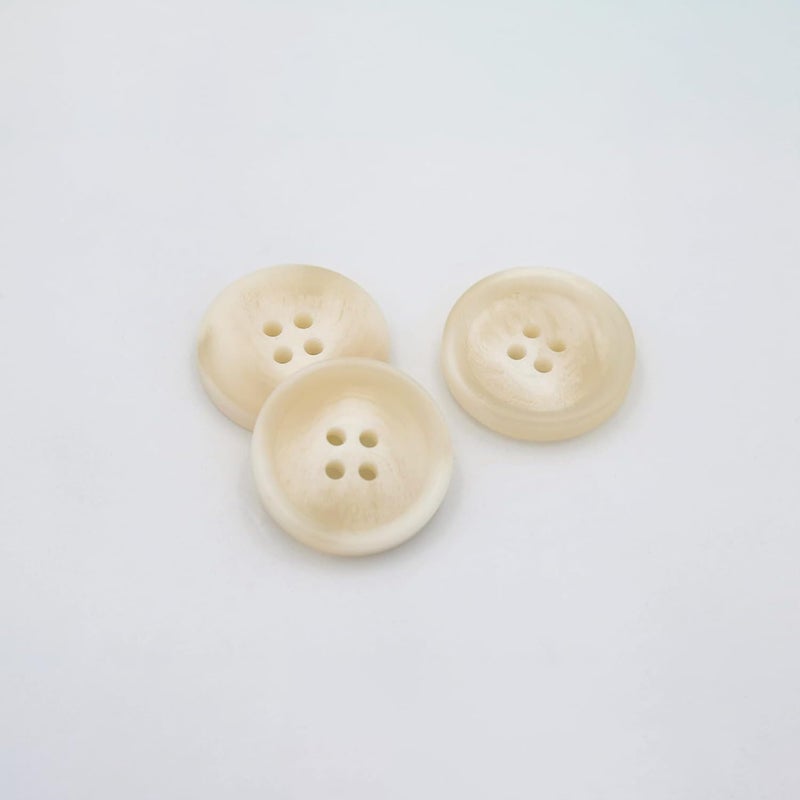 vingol 20Set Resin Button Clothes Sewing Snaps Blazer Shirts 4 Holes Buttons 23mm White