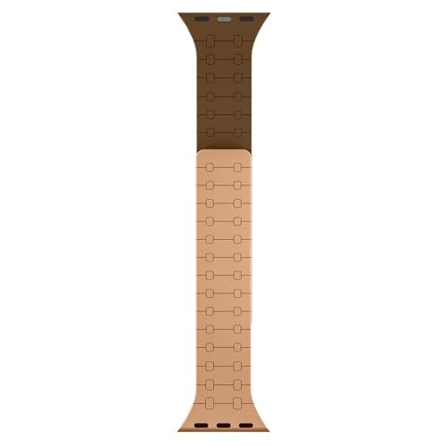 DailyObjects Mag Grip Loop Watch Strap Compatible with Apple Watch Series 9/8/7 (45mm) | Series SE2/6/SE/5/4 (44mm) | Series10 46mm | Ultra/Ultra 2 Brown -Watch Not Included - Image 2
