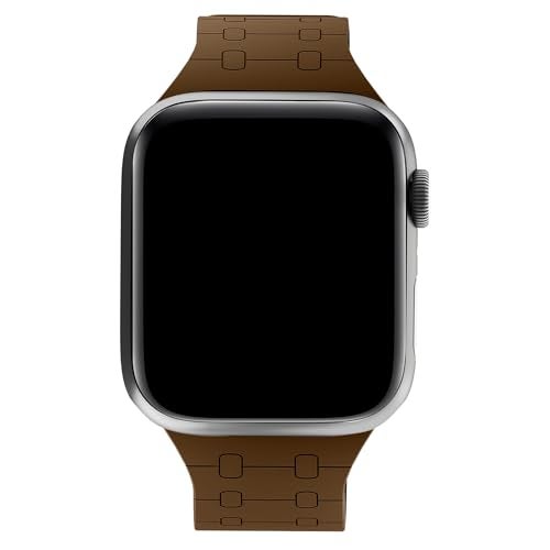 DailyObjects Mag Grip Loop Watch Strap Compatible with Apple Watch Series 9/8/7 (45mm) | Series SE2/6/SE/5/4 (44mm) | Series10 46mm | Ultra/Ultra 2 Brown -Watch Not Included - Image 5
