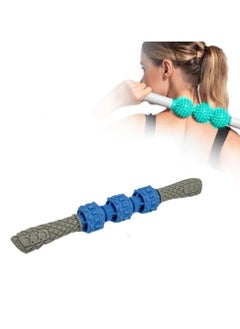 QSHOP QSHOP® Premium Massage Stick for Muscles, Muscle Therapy Balls, Muscle Pain Relief, Self Massage Roller Stick, Cushioned Ergonomic Handle with 3 Pointed Massage Balls for Yoga Massage  - Image 1