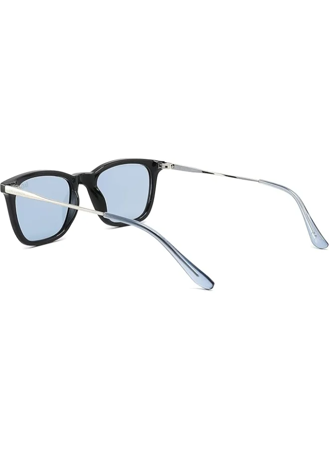 Lee Cooper Polarized Sunglasses BLACK Frame Blue Mirror Lens 52mm  - LC1003C02