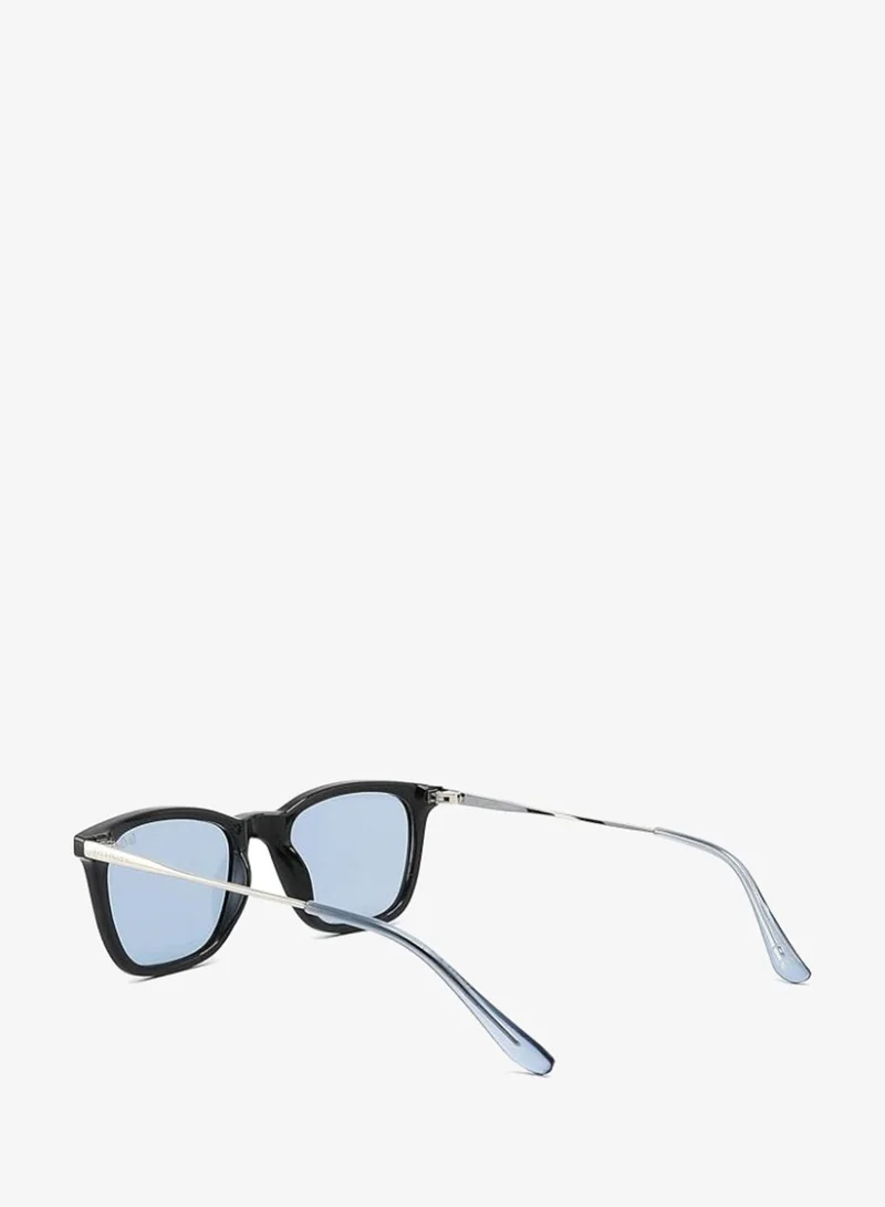Lee Cooper Polarized Sunglasses BLACK Frame Blue Mirror Lens 52mm  - LC1003C02