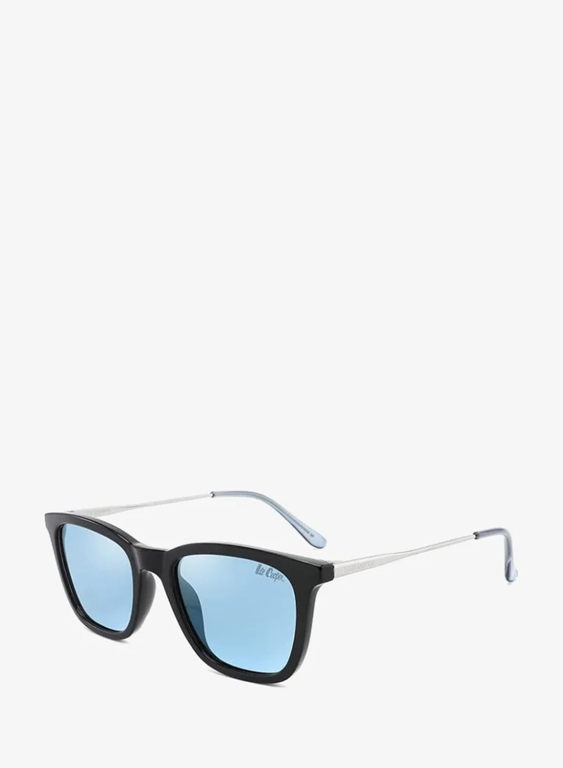 Lee Cooper Polarized Sunglasses BLACK Frame Blue Mirror Lens 52mm  - LC1003C02